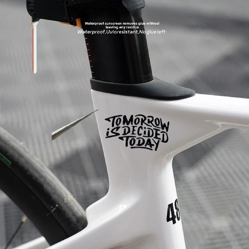 Mountain Biking Quotes - Tomorrow Is Decided Today Bicycle Stickers