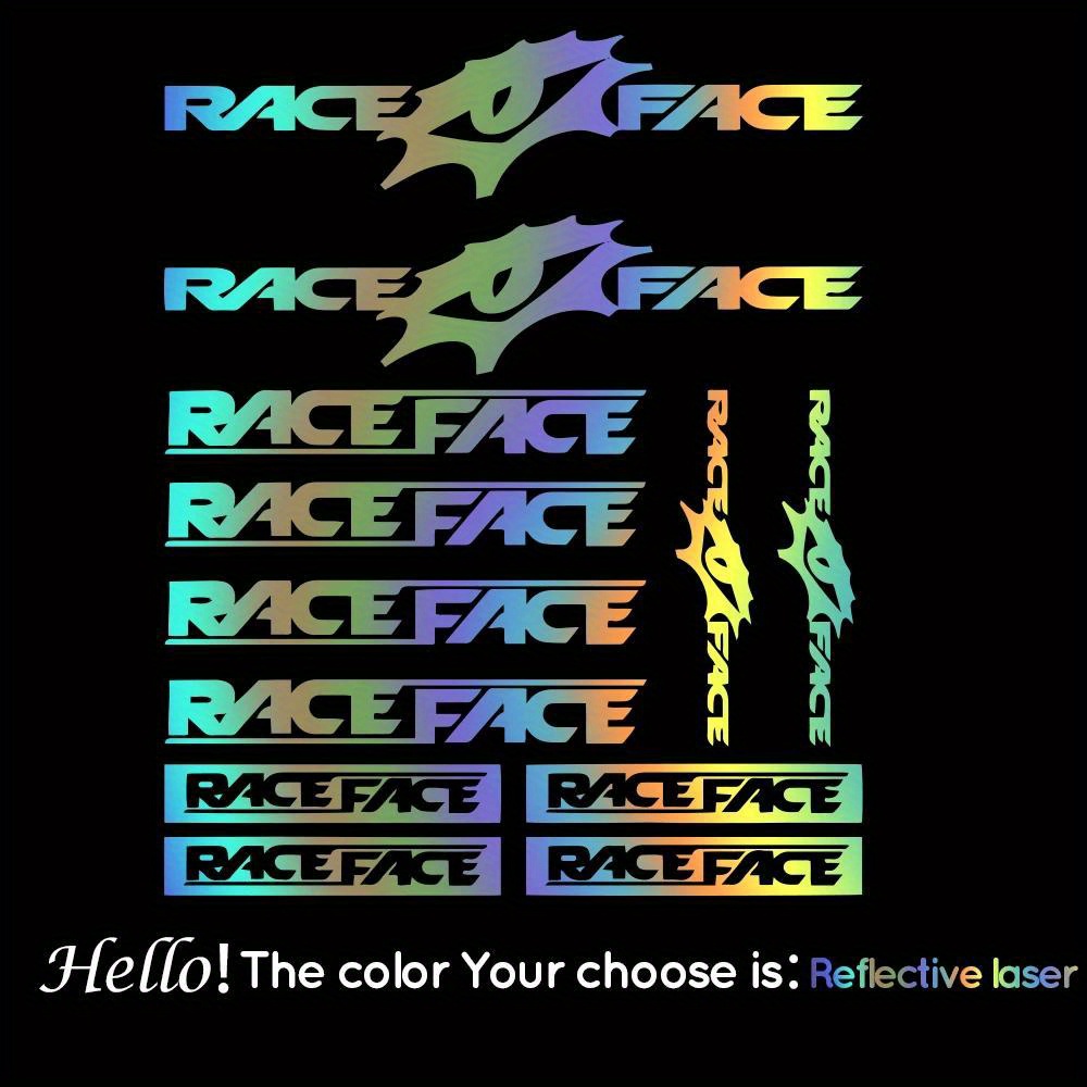 Mountain Biking Races - Race Face Bike Sticker Set Waterproof