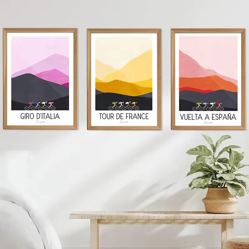 Watercolor Cycling Race Cyclis - Mountain Biking Races review and price