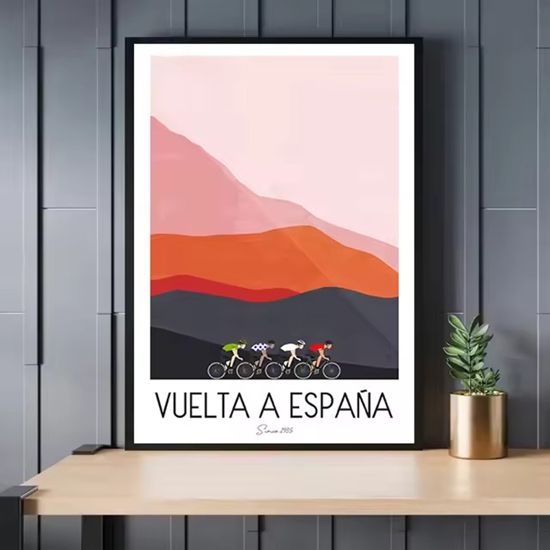 Watercolor Cycling Race Cyclis - Mountain Biking Races review and price