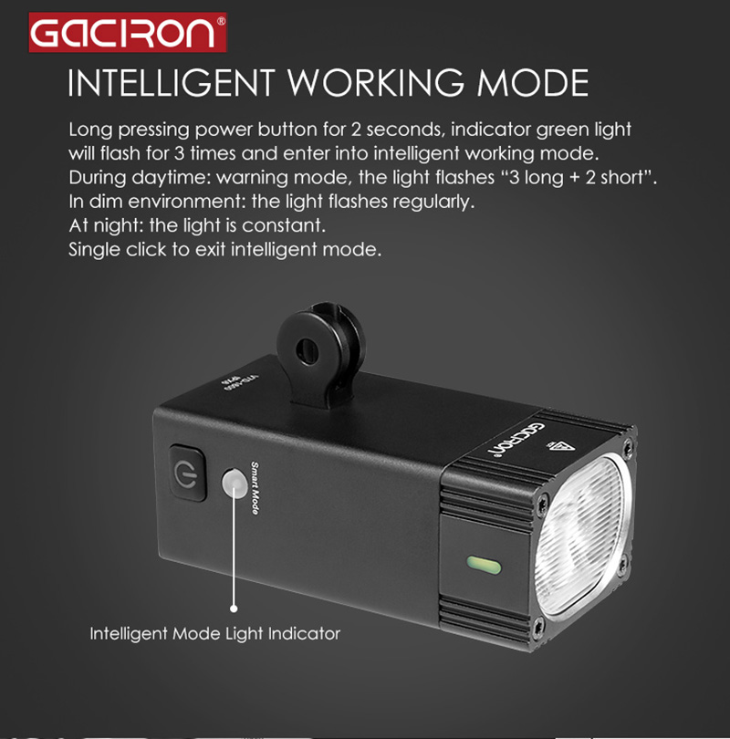 Gaciron Intelligent 500 Lumens - Mountain Biking Races review and price