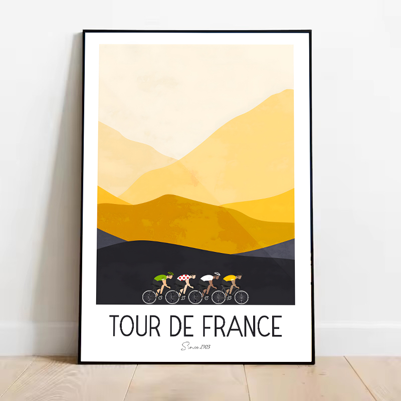 Watercolor Cycling Race Cyclis - Mountain Biking Races review and price
