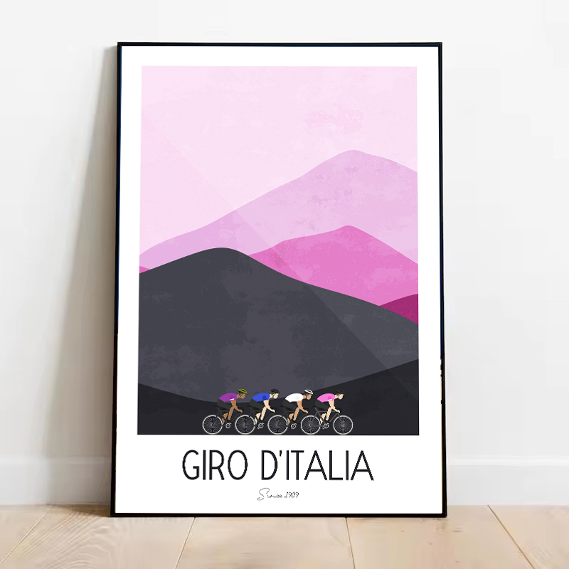 Watercolor Cycling Race Cyclis - Mountain Biking Races review and price